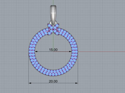 Round pendant model 805 3D Print Model