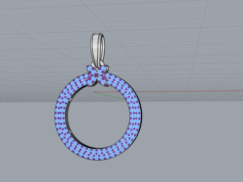 Round pendant model 805 3D Print Model