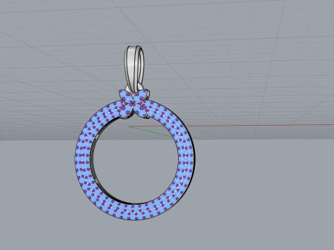 Round pendant model 805 3D Print Model