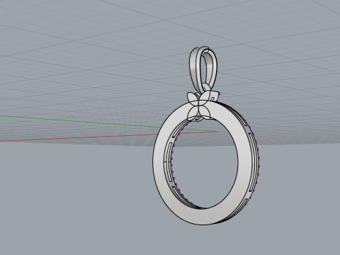 Round pendant model 805 3D Print Model