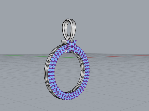 Round pendant model 805 3D Print Model