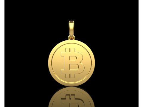 Bitcoin pendant model 804 3D Print Model
