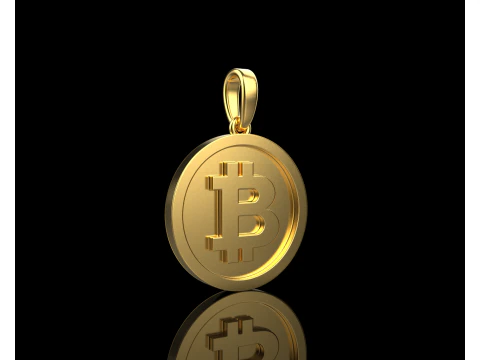 Bitcoin pendant model 804 3D Print Model