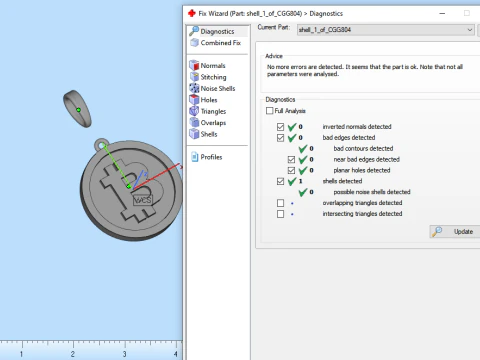 Bitcoin pendant model 804 3D Print Model