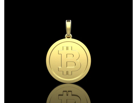 Bitcoin pendant model 804 3D Print Model