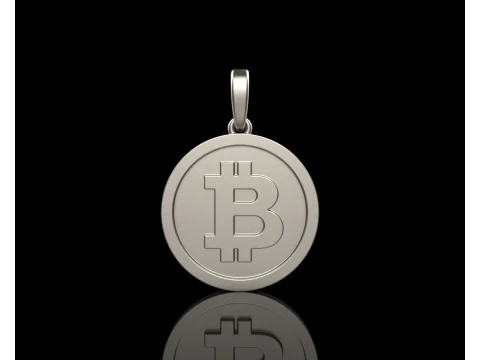 Bitcoin pendant model 804 3D Print Model