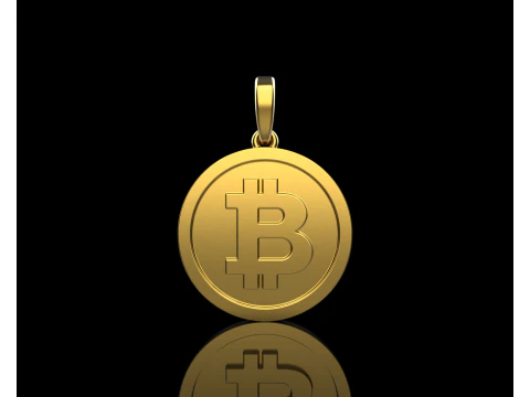 Bitcoin pendant model 804 3D Print Model