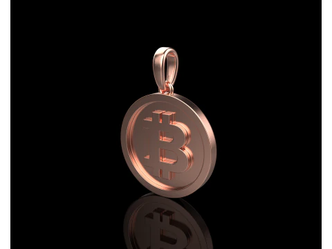 Bitcoin pendant model 804 3D Print Model