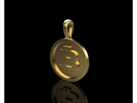 Bitcoin pendant model 804 3D Print Model