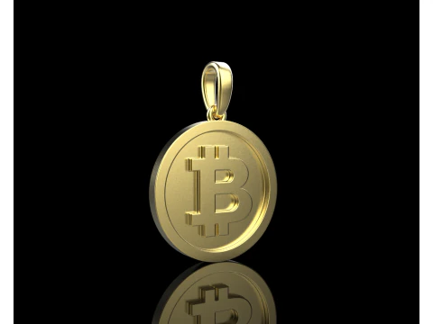 Bitcoin pendant model 804 3D Print Model