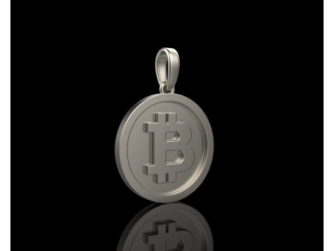Bitcoin pendant model 804 3D Print Model