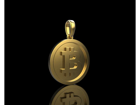 Bitcoin pendant model 804 3D Print Model
