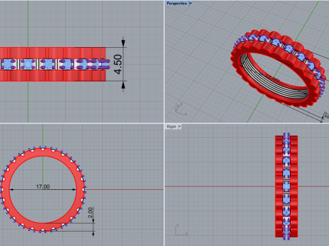 Wedding ring model 803 3D Print Model