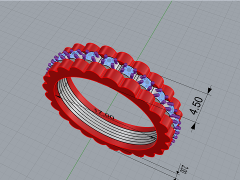 Wedding ring model 803 3D Print Model