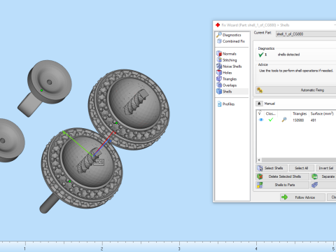 珍珠耳环型号800 3D 打印模型