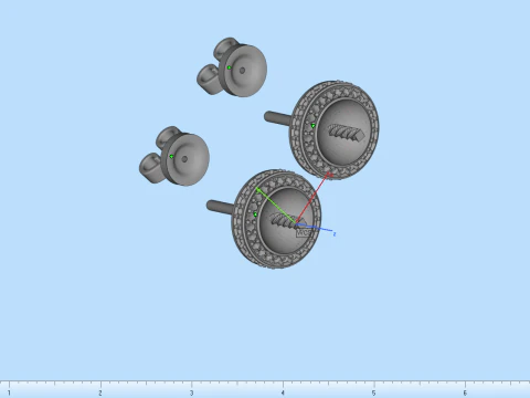 Pearl earring model 800 3D Print Model