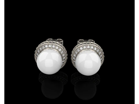 Pearl earring model 800 3D Print Model