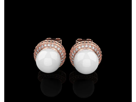 Pearl earring model 800 3D Print Model
