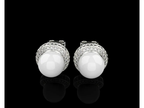 Pearl earring model 800 3D Print Model