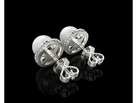 珍珠耳环型号800 3D 打印模型