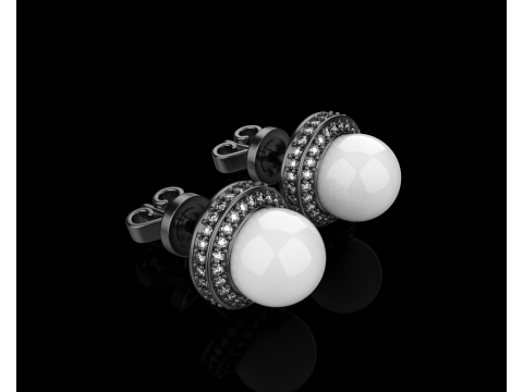 珍珠耳环型号800 3D 打印模型