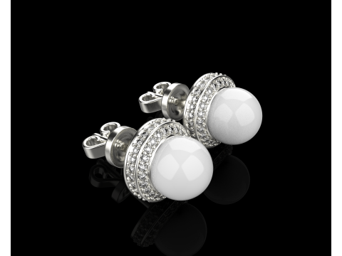 珍珠耳环型号800 3D 打印模型