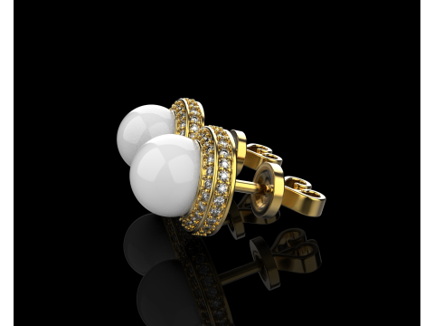 珍珠耳环型号800 3D 打印模型