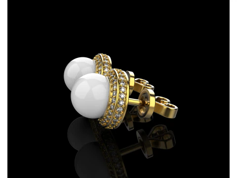 Pearl earring model 800 3D Print Model