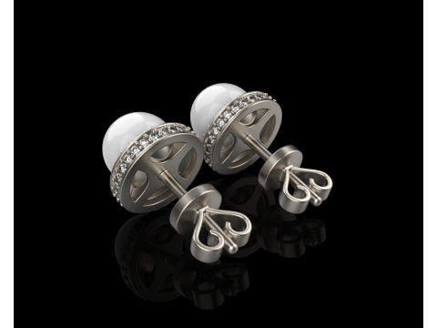 珍珠耳环型号800 3D 打印模型