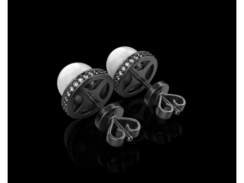 Pearl earring model 800 3D Print Model