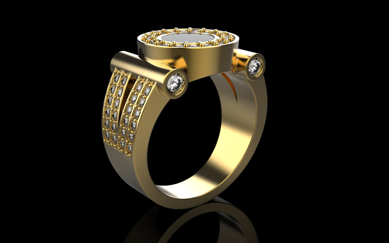 Signet ring model 799 3D Print Model .c4d .max .obj .3ds .fbx .stl .blend 