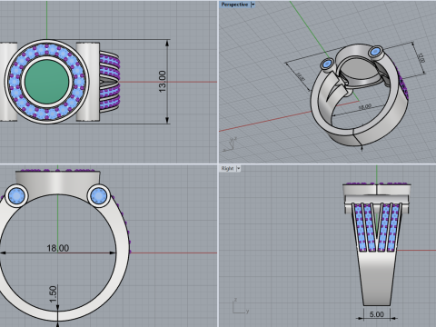 Signet ring model 799 3D Print Model