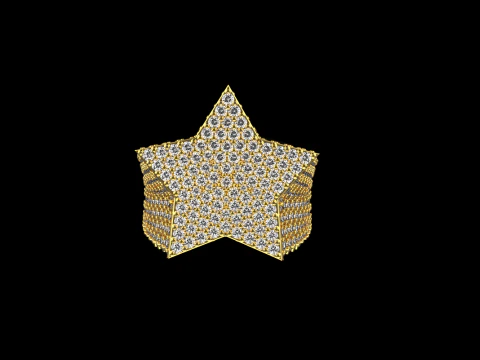 Star signet ring model 797 3D Print Model