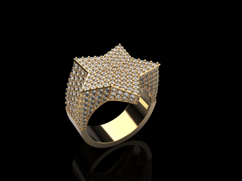 Stern-Siegelring Modell 797 3D Druckmodell