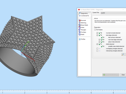 Stern-Siegelring Modell 797 3D Druckmodell