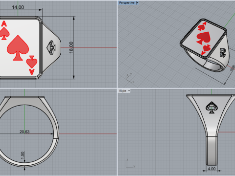 Card ring model 796 3D Print Model