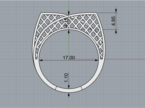 リングモデル 794 3Dプリントモデル