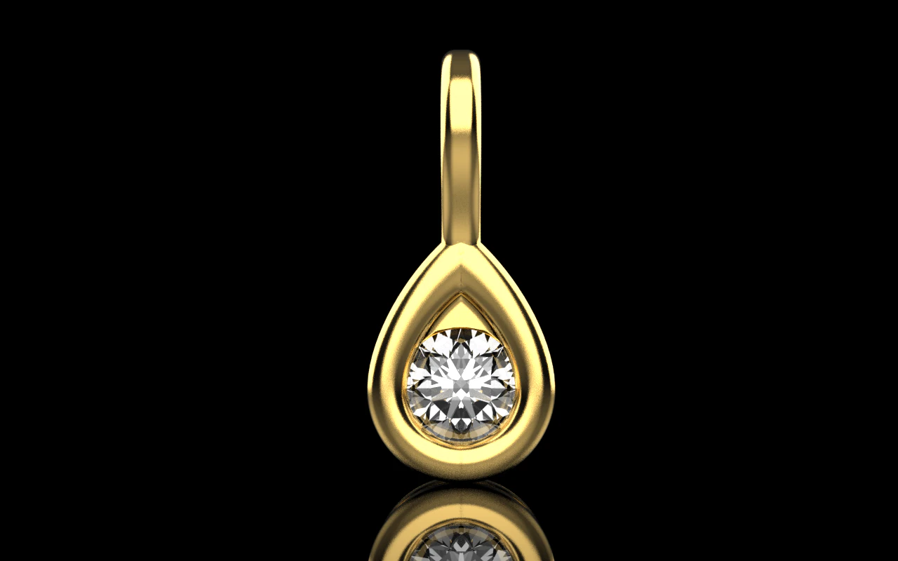 Pear shape pendant model 791 3D Print Model .c4d .max .obj .3ds .fbx .stl .blend