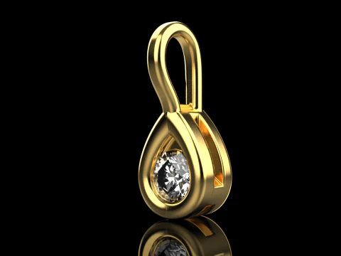 Pear shape pendant model 791 3D Print Model