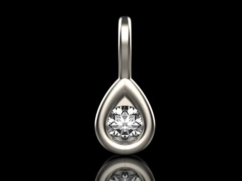 Pear shape pendant model 791 3D Print Model