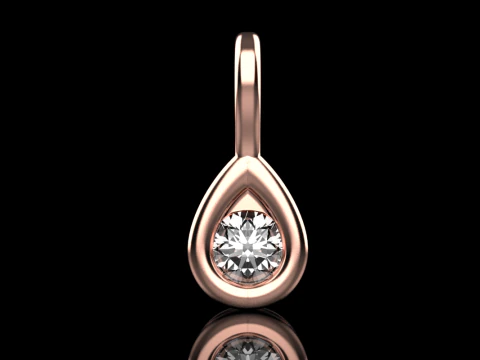 Pear shape pendant model 791 3D Print Model