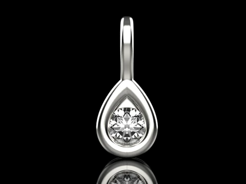 Pear shape pendant model 791 3D Print Model