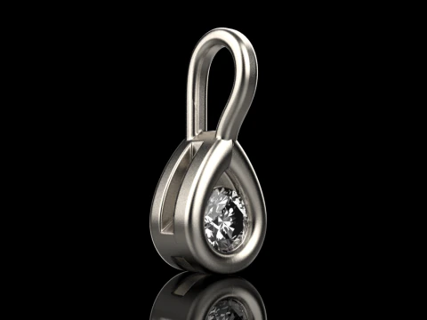 Pear shape pendant model 791 3D Print Model