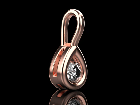 Pear shape pendant model 791 3D Print Model