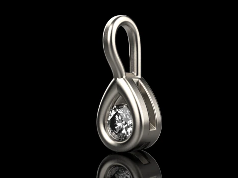 Pear shape pendant model 791 3D Print Model