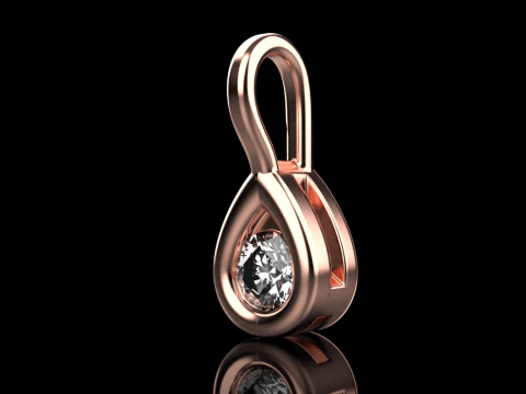 Pear shape pendant model 791 3D Print Model