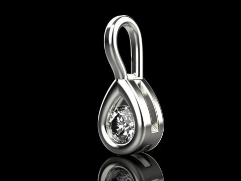 Pear shape pendant model 791 3D Print Model