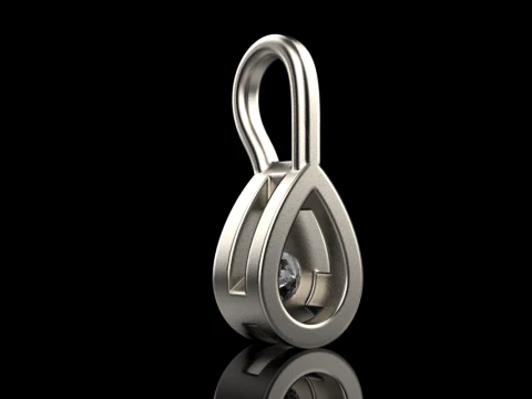 Pear shape pendant model 791 3D Print Model