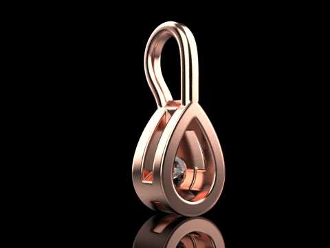 Pear shape pendant model 791 3D Print Model