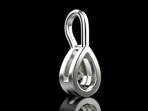 Pear shape pendant model 791 3D Print Model